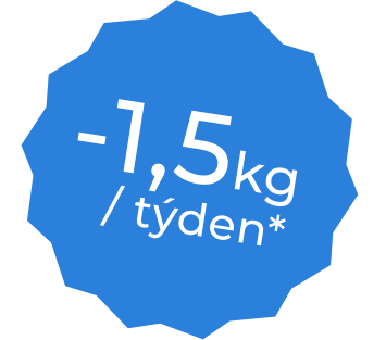 / týden*   -1,5kg