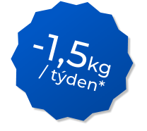 / týden*   -1,5kg