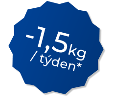 / týden*   -1,5kg