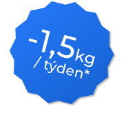 / týden*   -1,5kg