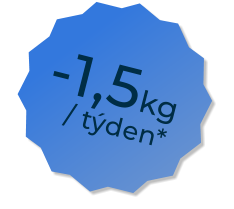 / týden*   -1,5kg