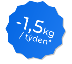 / týden*   -1,5kg