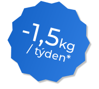 / týden*   -1,5kg