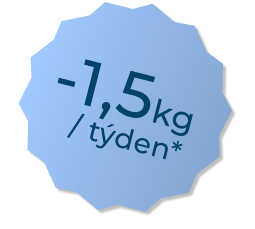 / týden*   -1,5kg
