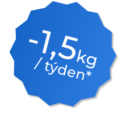 / týden*   -1,5kg